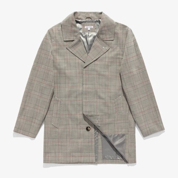 NWT Banks Journal Downtown Check Plaid Trench Coat Jacket Crock S L Gingham - Picture 5 of 13